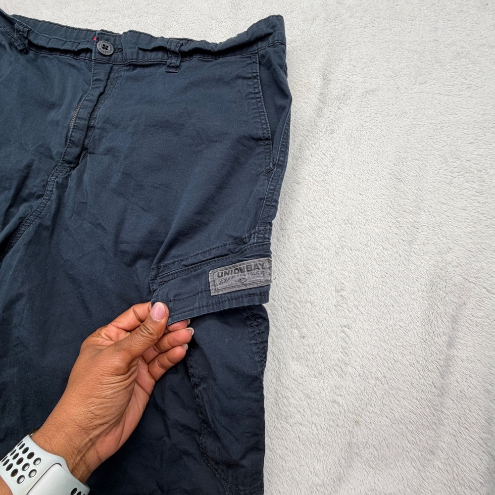 Unionbay Cargo Shorts Mens 40 Belt Loops Pockets Stretch Cotton - Picture 8 of 12